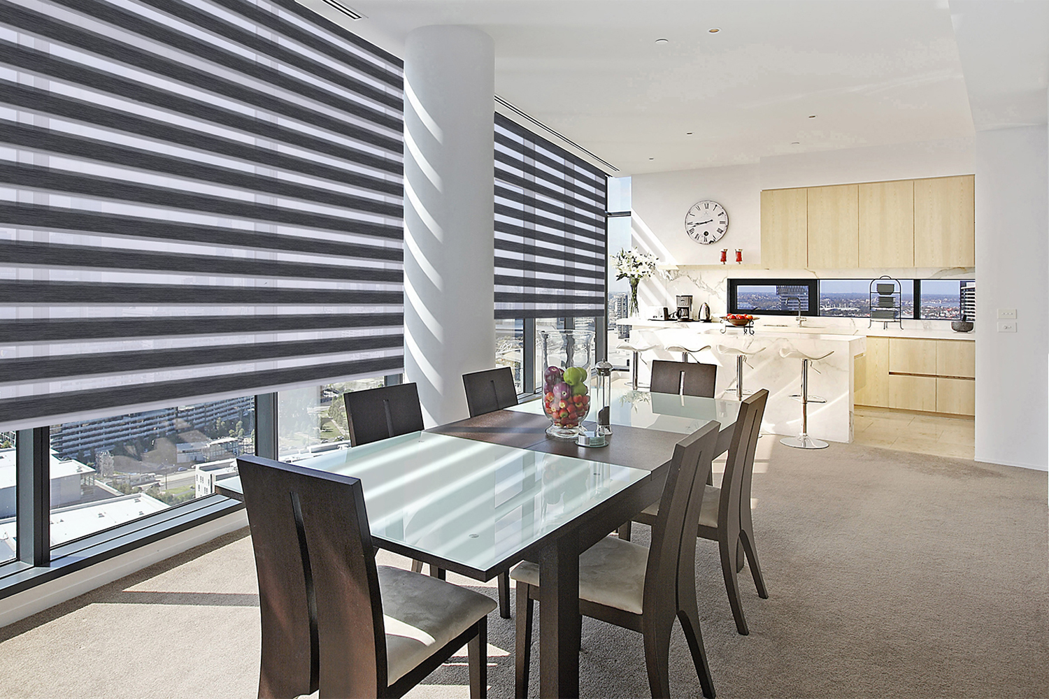 Рулонные шторы зебра