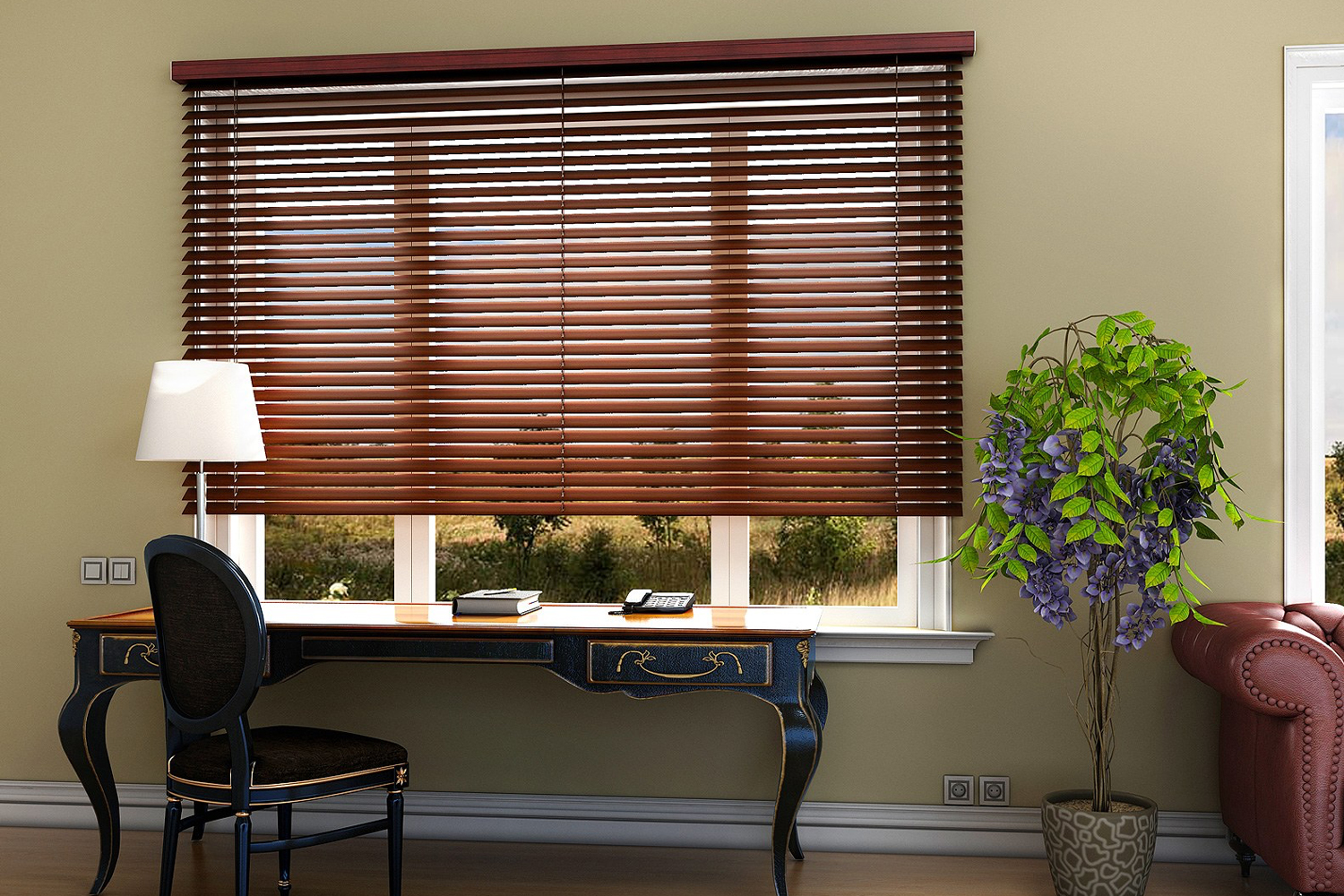 Жалюзи из натурального дерева и бамбука